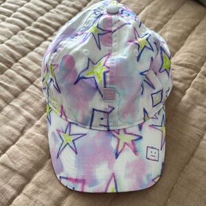 Acne Studios Pastel Star Print Baseball Cap - White, Pink, Purple, Yellow